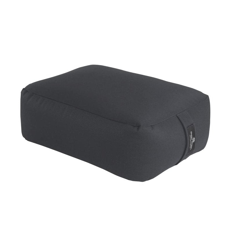 Hugger Mugger Zen Meditation Cushion - Gray - Wider Base, Use Horizontally or Vertically, Buckwheat Filled, Durable Fabric, Handmade in USA