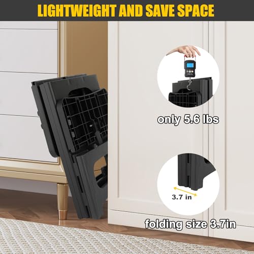 2-Step Folding Stool, Lightweight Portable Non-Slip Step Stool - 300 lb Capacity