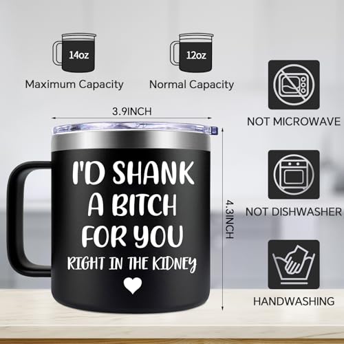Fufendio Birthday Mug for Women, Sisters Gifts from Sister – Shank A B Black