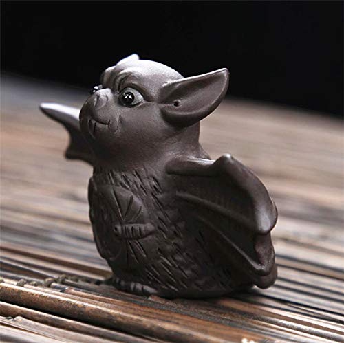 EatingBiting Chinese Zisha Tea Bat - Purple Clay Tea Pet, Handmade, Gift & Home Decor
