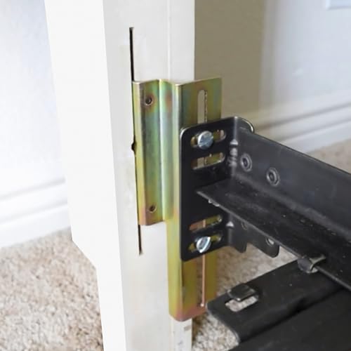 4-Piece Bolt-On to Hook-On Bed Frame Conversion Brackets for Headboards