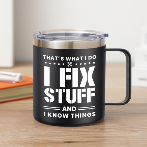 14oz Stainless Steel Coffee Mug for Men and Dad - Funny Gift for Birthdays & Christmas