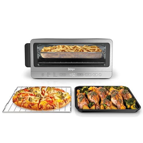 8-in-1 Flip-Away Air Fryer Toaster Oven, Stainless Steel Convection Oven