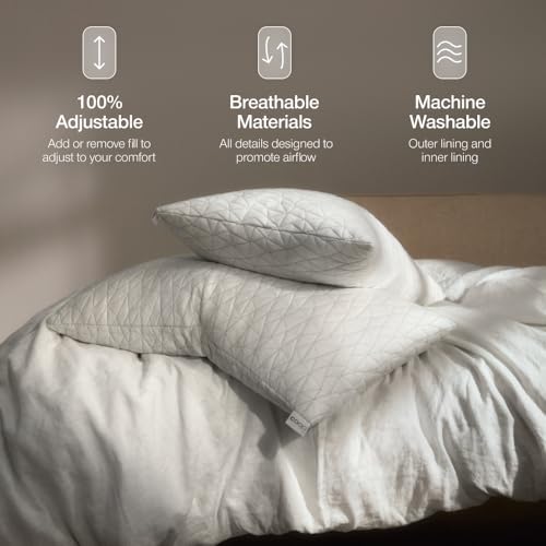 Coop Original Adjustable Queen Pillow – Memory Foam Bed Pillow for Sleeping