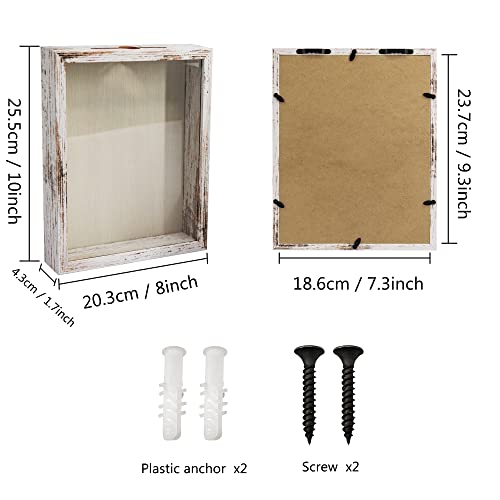 8x10 Shadow Box Display Case with Top Slot for Keepsakes and Tickets