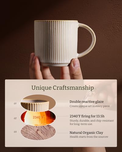 famiware 3oz Espresso Cups and Saucers Set of 4 - Cappuccino White, Handcrafted, Microwave & Dishwasher Safe