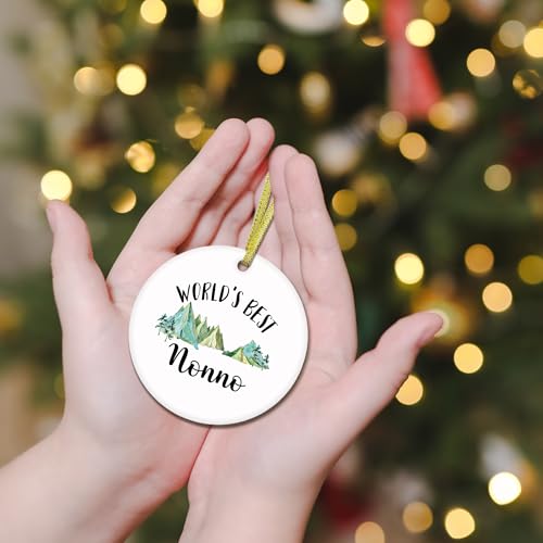 Beliran Nonno Ceramic Christmas Ornament - Grandpa Gifts for Tree, Birthday, Thanksgiving, Xmas, from Grandkids