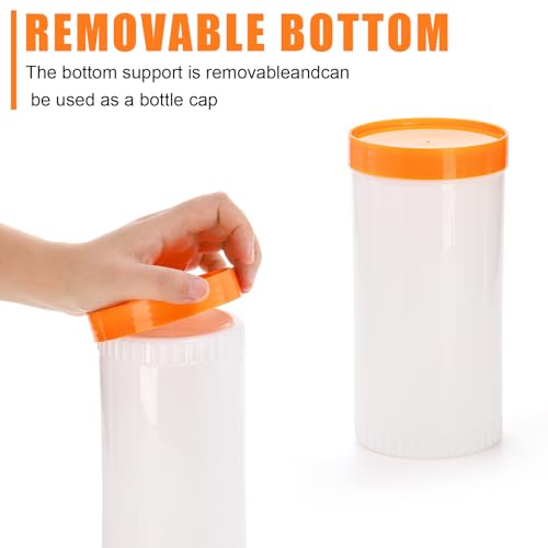 6 Pack Plastic Juice Dispenser Bottles with Stainless Steel Pourers, 34 OZ Bar & Home Kitchen Liquor & Juice Storage