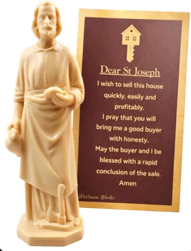Saint Joseph House Selling Statue Kit with Prayer Card & Novena Guide