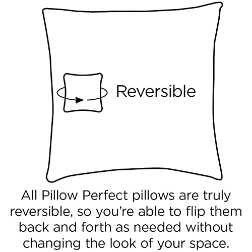 Pillow Perfect Abstract Seat Cushion, 16" x 18.5", Sunny Spot Papaya 2 Count