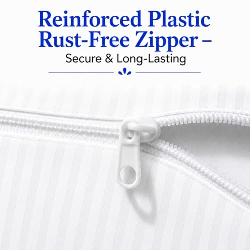 Waterproof Pillow Protectors, Standard Size 20x26, Set of 2, Hypoallergenic