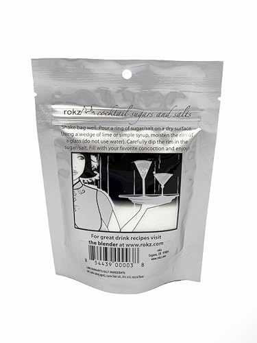 Rokz White Margarita Salt Drink Rimmer - 5 Ounce, Lime Infused, Resealable Pack
