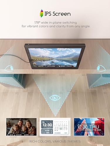 10.1-Inch Large Digital Calendar Clock with 20 Alarms and Temperature Display