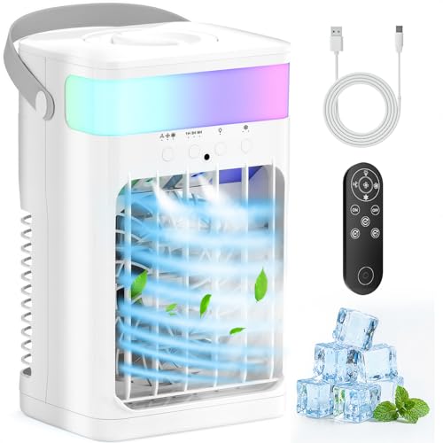 Portable Air Conditioner Fan with 1600ML Tank and Dual Spray