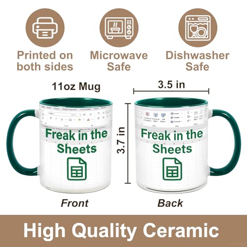 Funny Accountant Coffee Mug - Unique Spreadsheet Office Gift for Boss & Coworkers