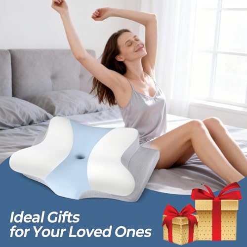 Cervical Pillow for Neck Pain Relief - Ergonomic Memory Foam Design