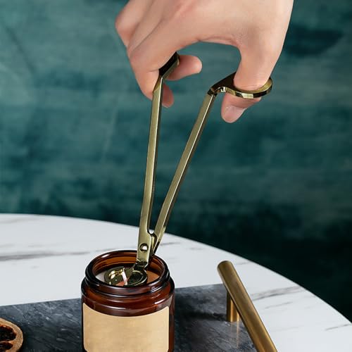 4-in-1 Candle Accessory Set with Wick Trimmer, Snuffer & Dipper