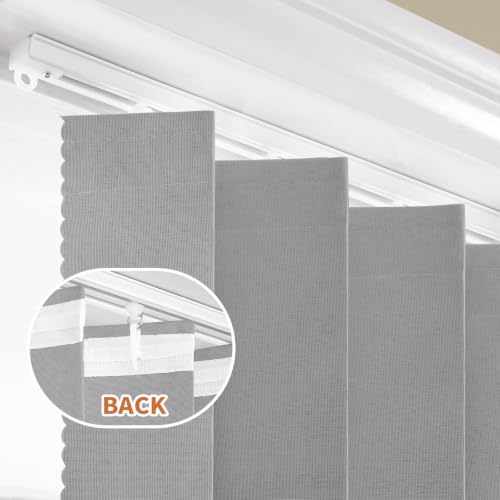 Magnetic Accordion Door Curtain with Track - 72"x79" Grey