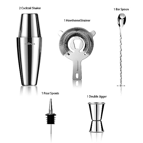 INNÔPLUS 6-Piece Cocktail Shaker Set 27oz Drink Mixing Barware Accessories