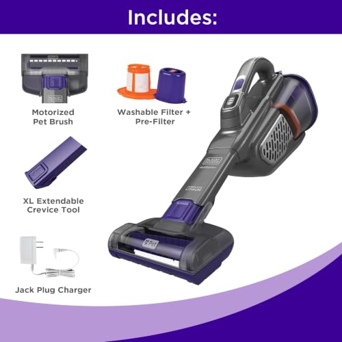 20V Cordless Handheld Pet Vacuum with Motorized Brush and PowerBoost