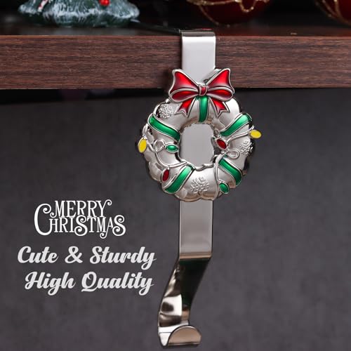 Set of 6 Christmas Stocking Holders for Mantle, Non-Slip Weighted Hooks