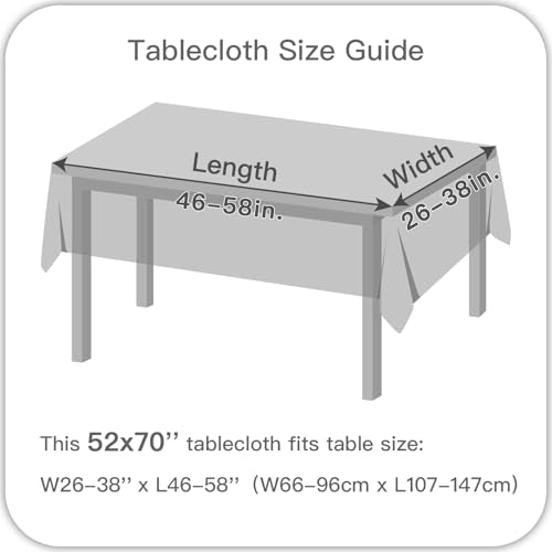 Rectangle Slubby Textured Tablecloth Waterproof Spillproof Wrinkle