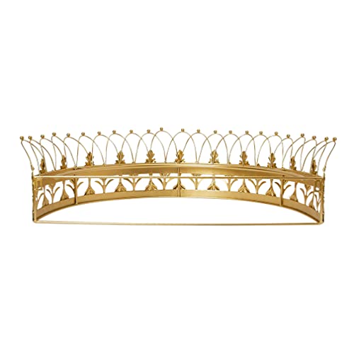 Decorative Gold Metal Canopy Crown Wall Mounted Accent - 29 Inch