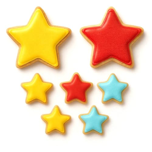 1.5 Inch Mini Star Cookie Cutters (12 Count) – Tin Plated Steel, Safe Edges