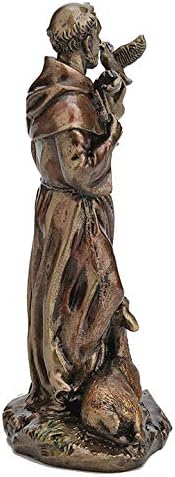Veronese Design Saint Francis of Assisi Statue - Hand-Painted Antique Bronze Finish | 3.38 Inch Home Decor