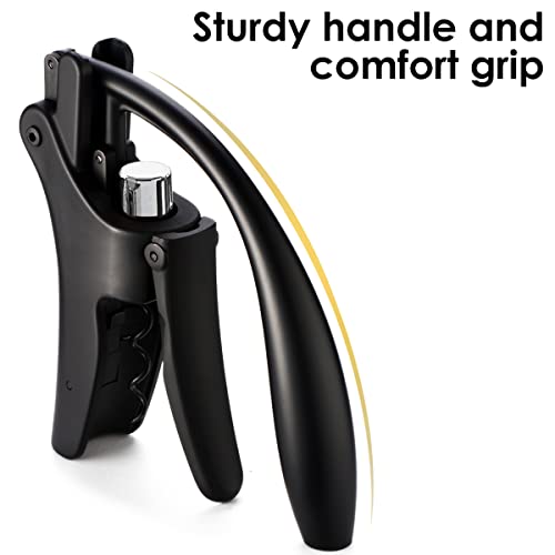 KEISSCO Vertical Lever Corkscrew Wine Opener with Foil Cutter & Extra Screw