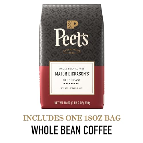 Dark Roast Whole Bean Arabica Coffee - Major Dickason's Blend, 18 oz