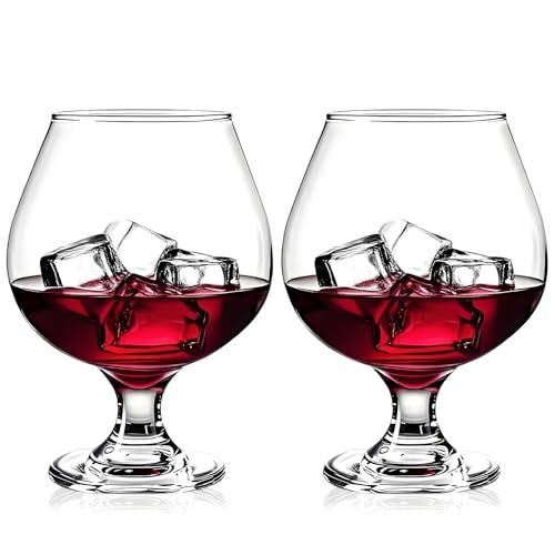 DOTUHAO 2 Pack Cognac Glasses - 11.5 Oz Brandy Snifter Set for Whiskey & Spirits
