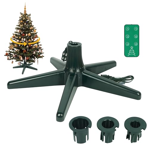 Blissun 360° Rotating Christmas Tree Stand with Remote Control, 7.5ft Fit, 23.8 Inch
