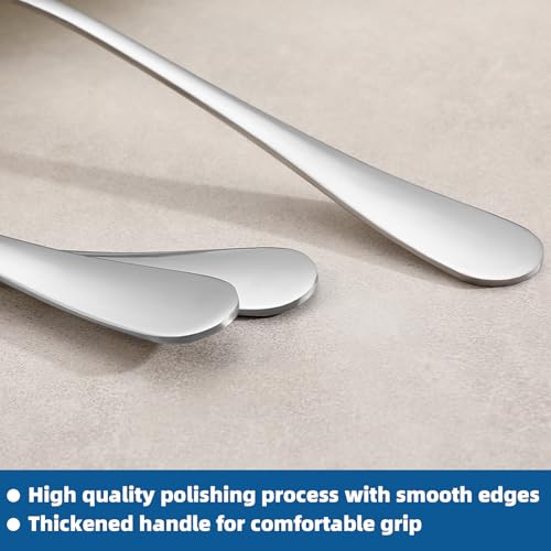 12-Piece Stainless Steel Dinner Fork Set - 7.5 Inch Mirror Polished Cutlery