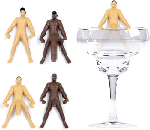 NPW Drinking Buddies Size Matters Wine Glass Charms - Fun Party Favors & Drink Markers (4 Pack)