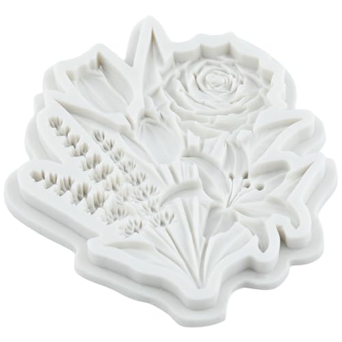 QDMOLDS Flower Silicone Mold Lavender Tulip Rose Lily - Style I
