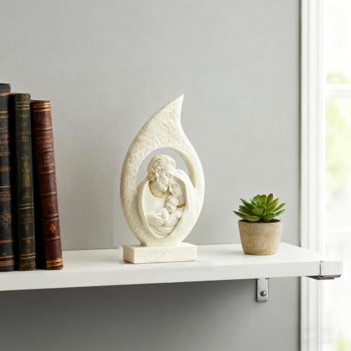 Holy Family Statue - 5-Inch Mary Joseph & Baby Jesus Resin Figurine