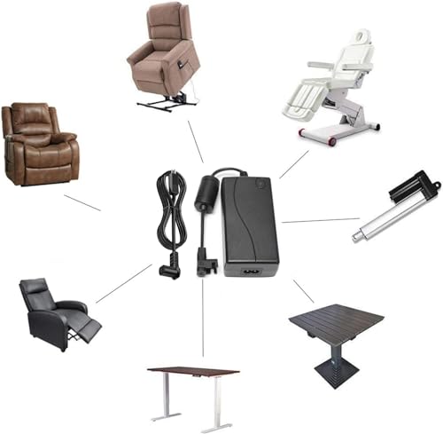 Universal Recliner Power Supply Adapter, 29V 2A 2-Pin Cord & Extension