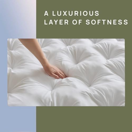 SHOUREN 5 Inch Queen Gel Memory Foam Mattress Topper for Back Pain Relief