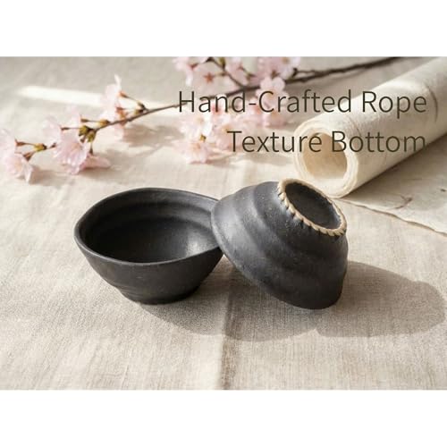 Set of 4 Japanese Ceramic Sake Cups 1.7oz - Gifu Minoyaki, Color Variants