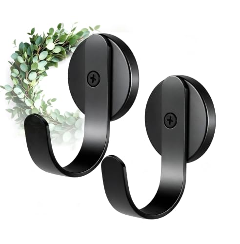Heavy Duty Magnetic Wreath Hanger 2-Pack - Scratch-Free Metal Door Hooks