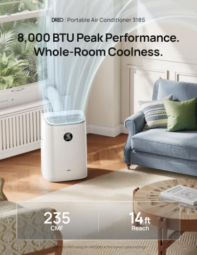 Portable Air Conditioner 8000 BTU 3-in-1 Smart AC Unit for Bedroom