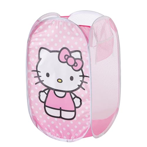 Collapsible Pop-Up Kids Laundry Hamper & Storage Basket with Handles - Pink