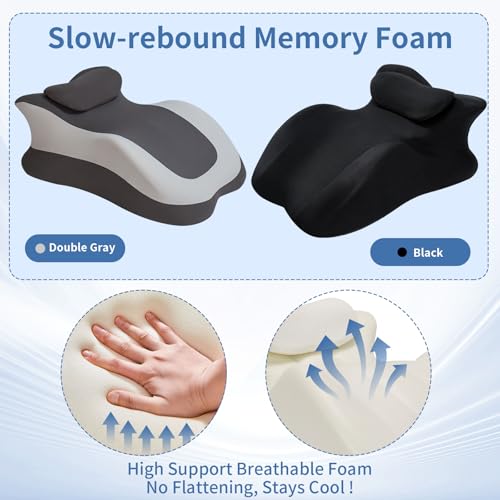Memory Foam Intimacy Pillow Wedge for Couples - Ergonomic Support Cushion with Washable Cover