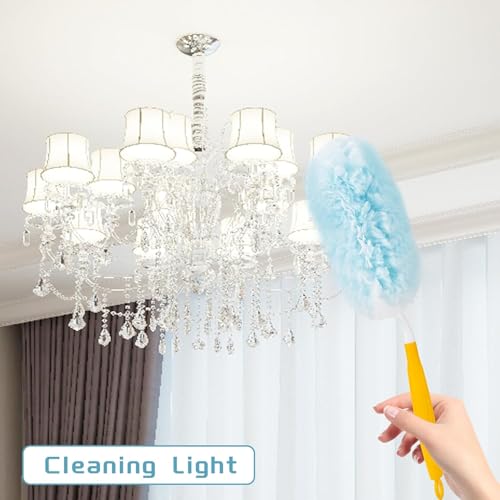 40 Pack 360° Heavy Duty Microfiber Duster Refills with 2 Handles