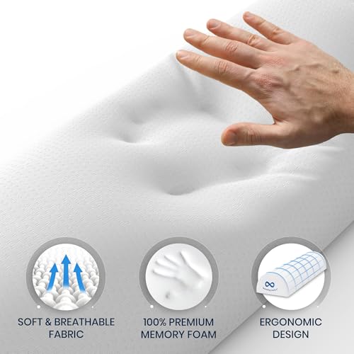 Memory Foam Under Knee Pillow for Back Pain Relief - Ergonomic Leg Bolster