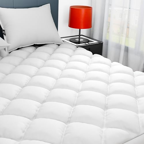 Sunflower Queen Mattress Pad - Soft Quilted Cotton, Extra Deep Pocket