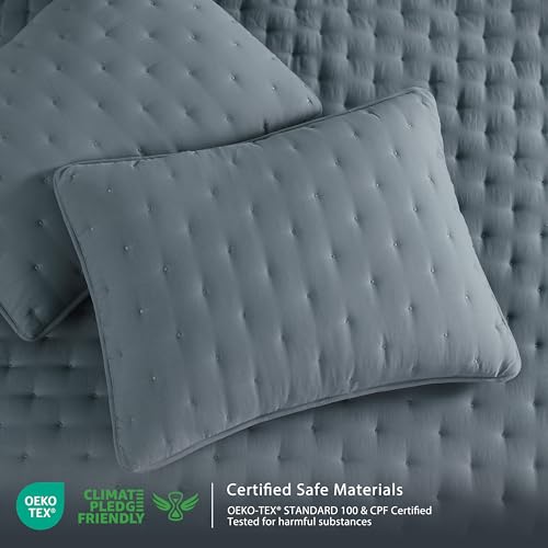 WDCOZY King Size Quilt Set - 3-Piece Lightweight Bedspread Coverlet