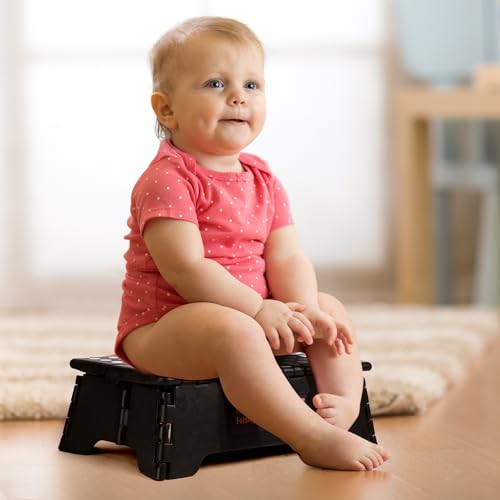 15-Inch Extra Wide Folding Step Stool, Non-Slip Compact Collapsible Stool
