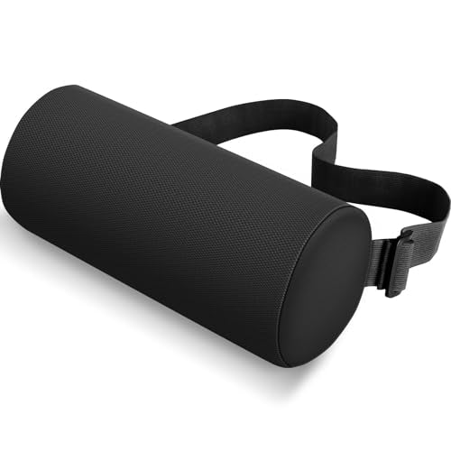 Memory Foam Lumbar Roll Pillow for Back Support | Adjustable & Washable
